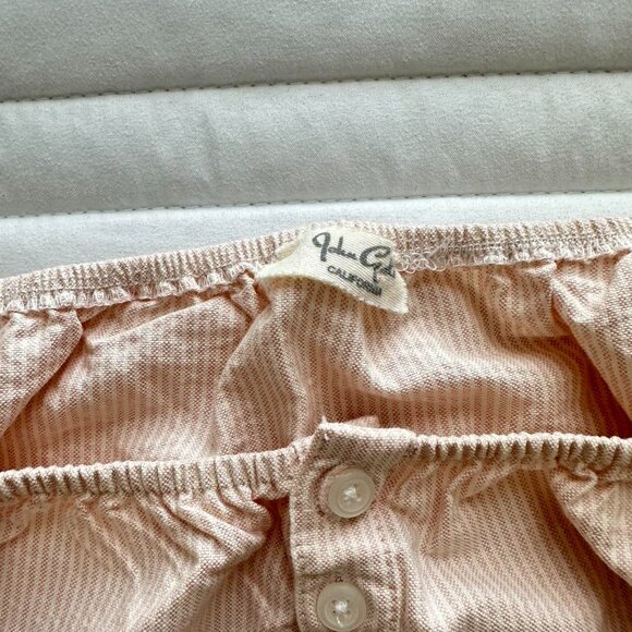 Brandy Melville Women's Pink and White Blouse - Picture 2 of 4